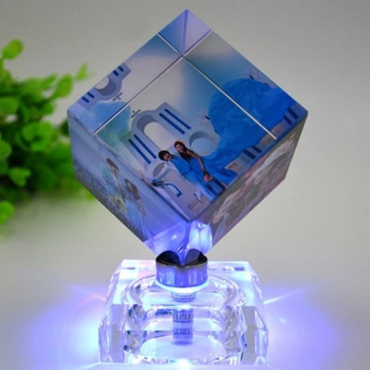 Custom Crystal Photo Frame Rubik's Cube Keepsake 50mm - yourmomsclosetboutiq