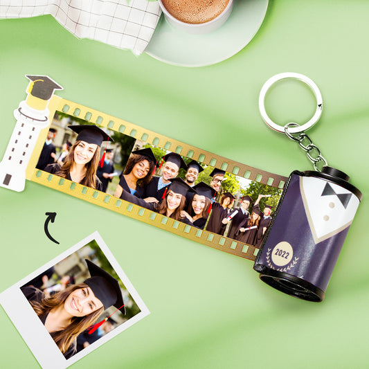 Custom Graduation Photo Film Roll Keychain with Pictures Gifts for Graduates - yourmomsclosetboutiq