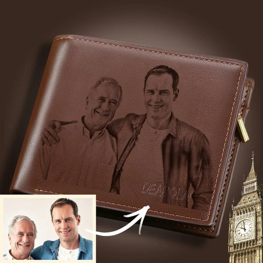 Custom Printed Leather Men's Wallet - yourmomsclosetboutiq