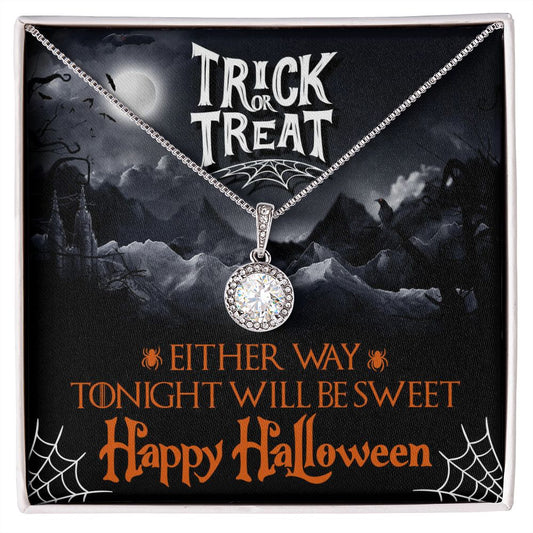 Halloween Gift for Wife – Trick or Treat, Either Way Tonight will be Sweet, Happy Halloween, CZ Cushion - yourmomsclosetboutiq