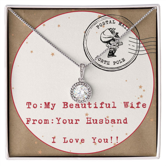 Christmas Gift for Wife – To My Beautiful Wife, Christmas Packaging, CZ Cushion - yourmomsclosetboutiq