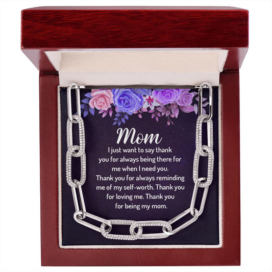 Gift for Mom - I Just Want To Say Thank you, Forever Linked Necklace - yourmomsclosetboutiq