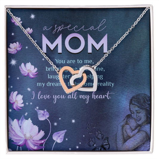 Gift for Mom – A Special Mom, you are to me, Interlocking Hearts - yourmomsclosetboutiq