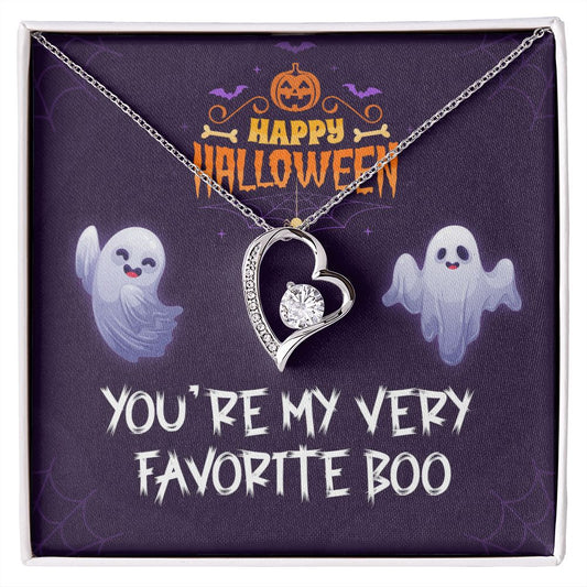 Halloween Gift for Wife - You're my very favorite Boo, CZ Heart - yourmomsclosetboutiq