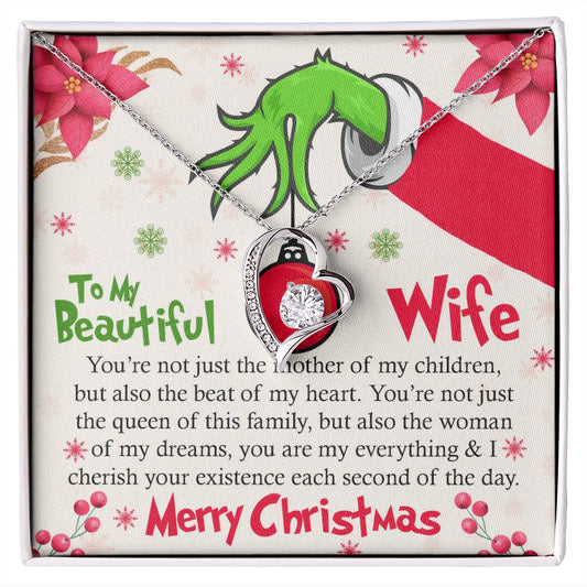 Christmas Gift for Wife – To My Beautiful Wife You're Not Just The Mother of my Children, CZ Heart - yourmomsclosetboutiq