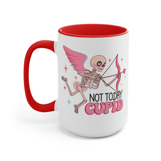 Two-Tone Coffee Mugs, 15oz , Not Today Cupid - yourmomsclosetboutiq